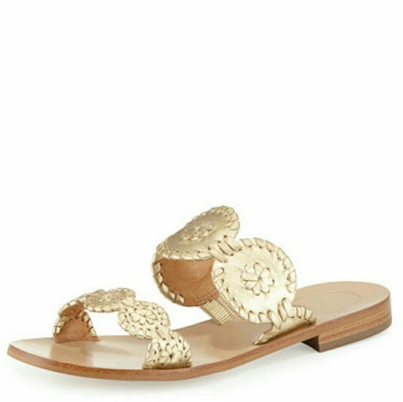 jack rogers gold wedges